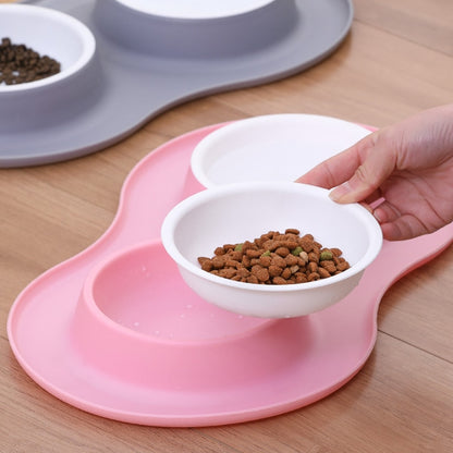 Anti-Splash Double Food Bowls