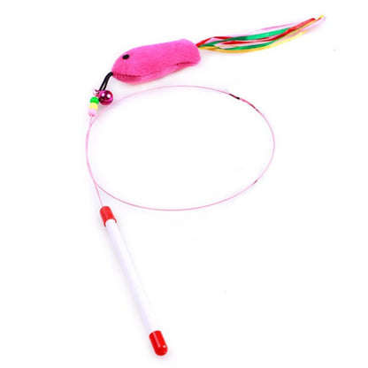 Interactive Cat Toy Funny Simulation Feather Bird with Bell Cat Stick Toy for Kitten Playing Teaser Wand Toy Cat Supplies