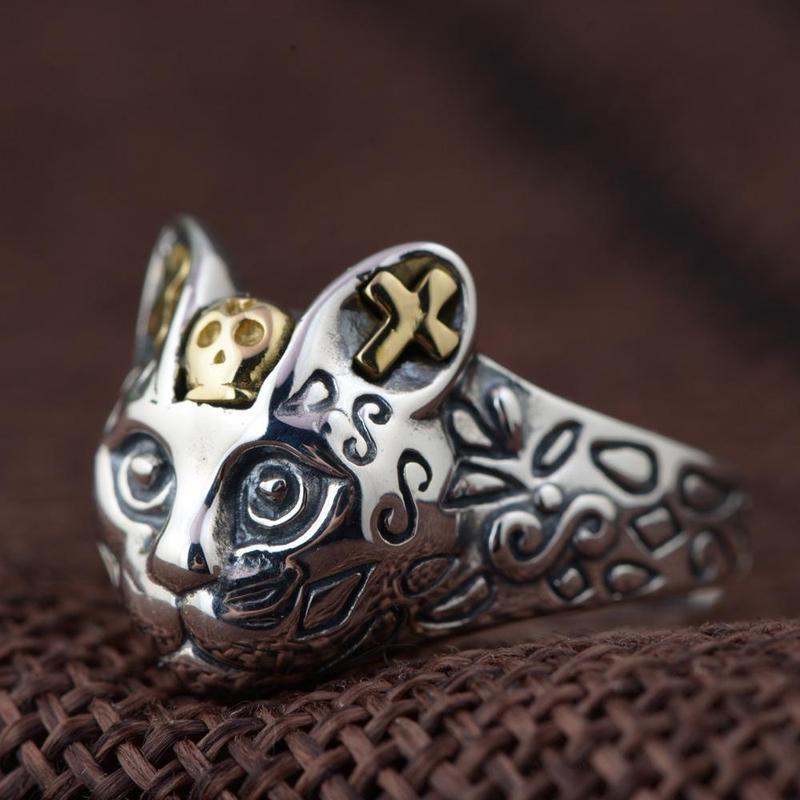 Pharaoh Cat Ring (Sterling Silver)