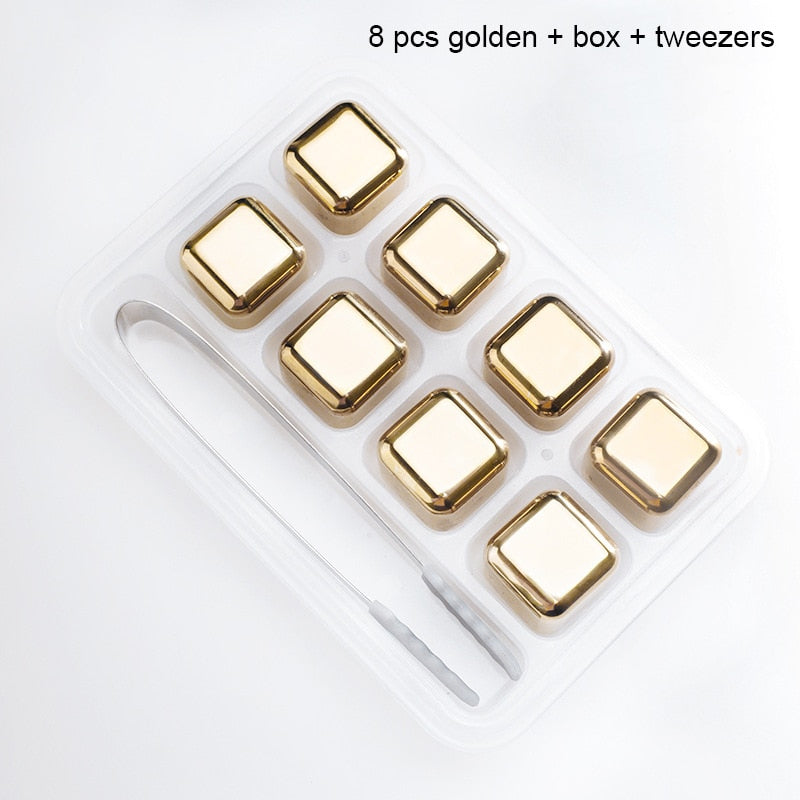 Reusable Golden Ice Cubes