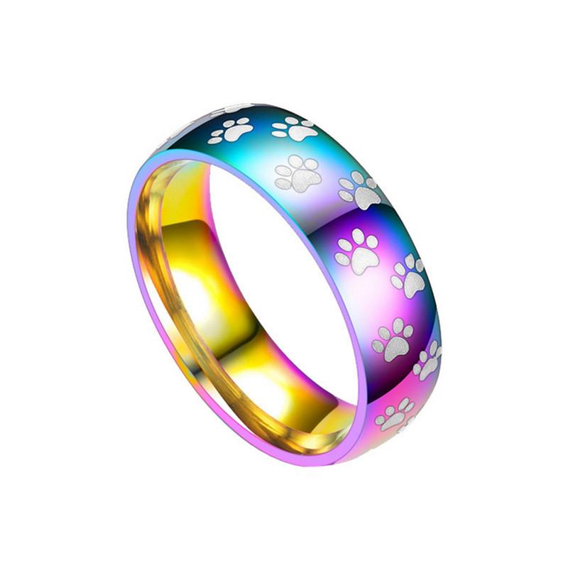 Rainbow Paw Ring